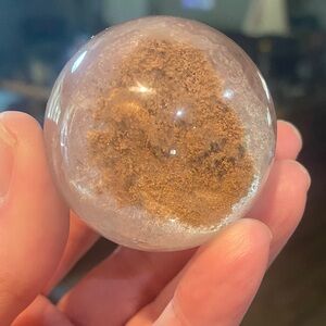 Clear quartz with garden quartz